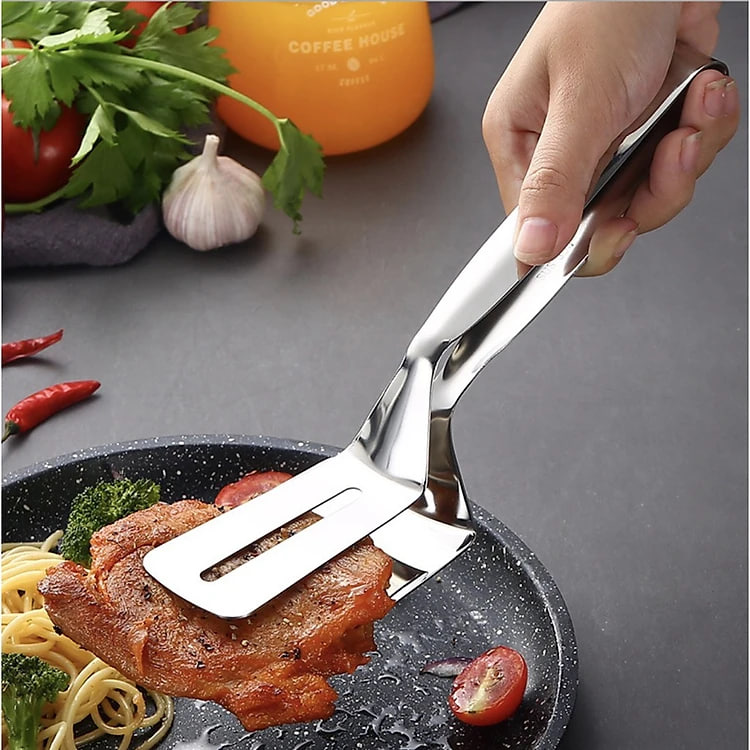 Kẹp inox gắp thức ăn - xẻng lật thực phẩm chiên đồ ăn bằng inox 304
