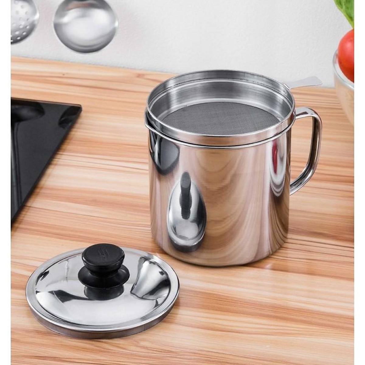 Ca Lọc Dầu Inox 304 Không Thấm Lọc Dầu Cực Trong ,Không Để Lại Cặn,Nguyên Chất Dầu Không Đen - Hàng Loại 1 - Chính Hãng MINIIN
