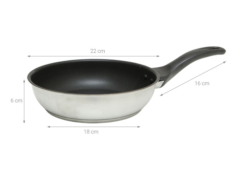 Chảo Inox Chống Dính 3 Đáy Fivestar Đủ Kích Thước 22/24/26/28 cm - Chất Lượng Cao Chính Hãng - Sử Dụng Được Tất Cả Loại Bếp