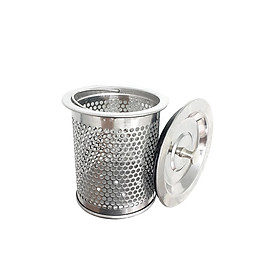 Combo Rổ và Nắp Lọc Rác Bồn Rửa Chén Chống Gỉ - Hàng Loại 1 - Chính Hãng MINIIN