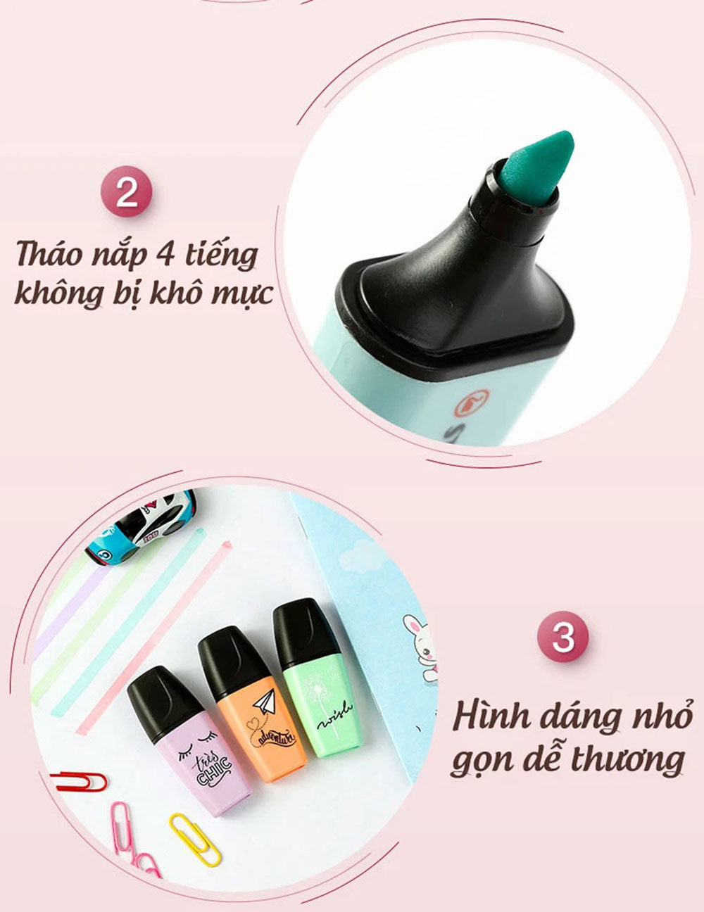 Bút dạ quang STABILO BOSS MINI 07 - Xanh lá phấn (116)