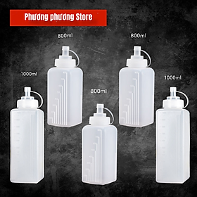 CHAI BÓP ĐỰNG TƯƠNG ỚT NƯỚC SỐT ĐỒ PHA CHẾ CHUYÊN DÙNG CHO NHÀ HÀNG KHÁCH SẠN QUÁN BAR DT 800ML VÀ 1000ML CAO CẤP HÀNG MỚI