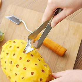 Nhíp gắp mắt thơm dứa khóm bằng inox nhỏ gọn siêu tốc tiện lợi, dụng cụ gắp mắt thơm dứa khóm thông dụng