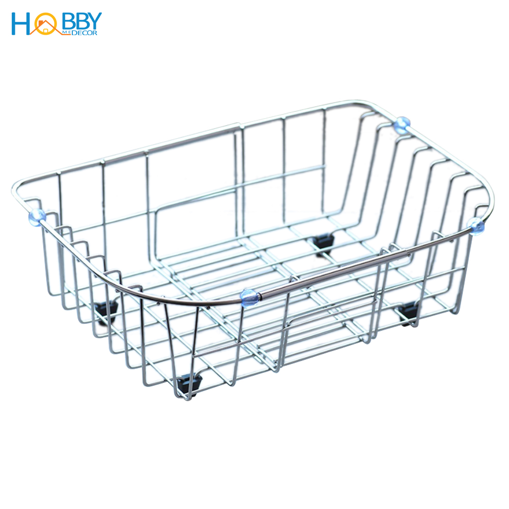 Khay để bát đĩa gác chậu rửa co giãn inox 304 HOBBY Home Decor KDC1
