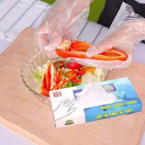 Hộp 200 Găng Tay Nilon Dùng 1 Lần – Siêu Dai, Tiện Lợi, Vệ Sinh An Toàn - HÀNG CHÍNH HÃNG MINIIN