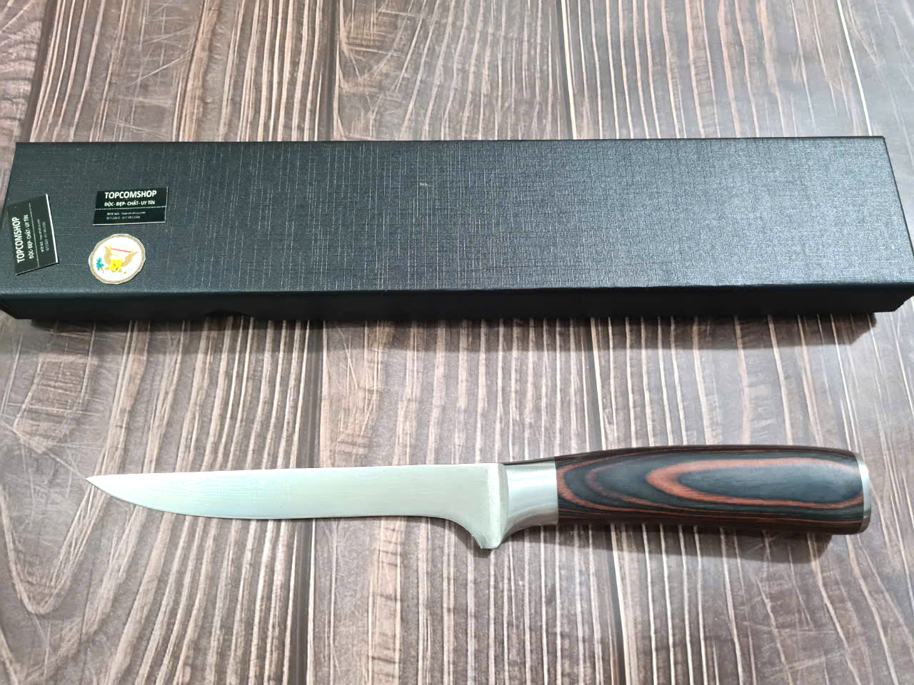 DAO - DAO BẾP NHẬT BẢN CLASSIC BONINGTHÉP DAMASCUS MÃ A3 DT120 nt topcomshop vn