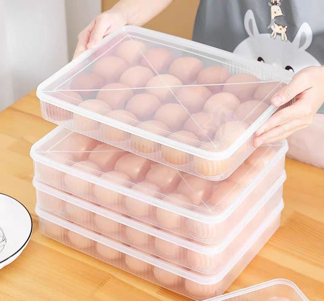 combo khay đựng trứng 24 quả có nắp đậy tiện dụng cao cấp