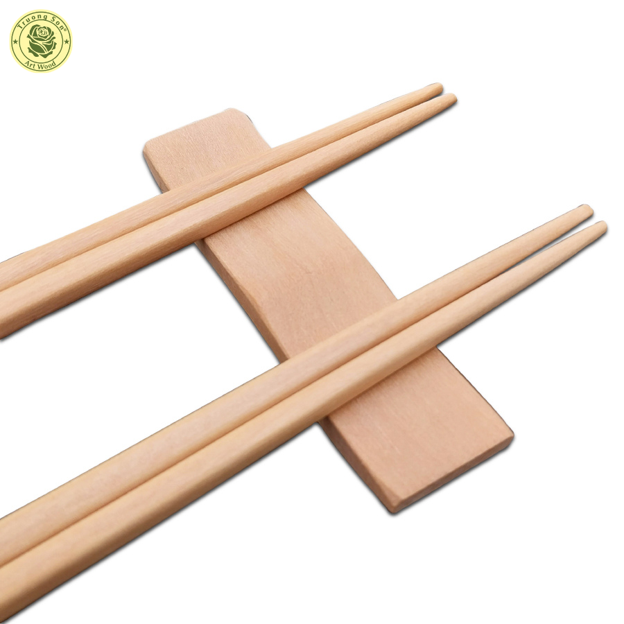 Bộ 5 Đôi Đũa Gỗ Cà Chít Tiện Đầu Tự Nhiên Mỹ Nghệ - Đồ Dùng Nhà Bếp Thương Hiệu Trường Sơn
