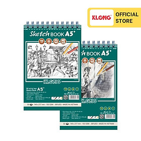 Sổ vẽ đa năng cao cấp KLONG A5+ 50 tờ 150GSM; MS: 771