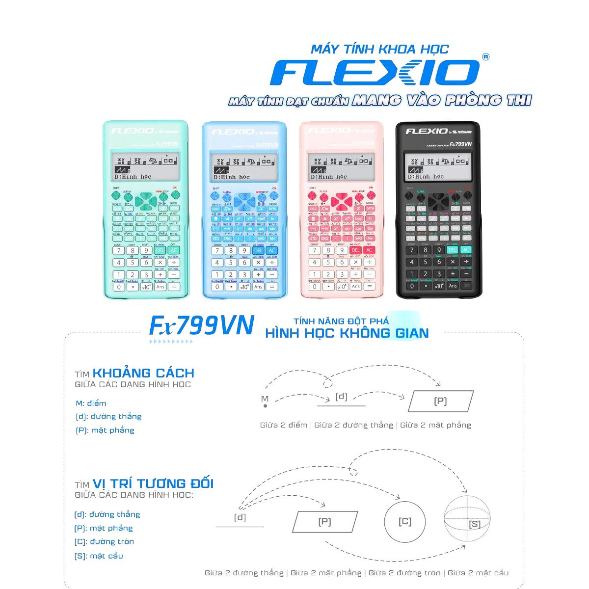Máy Tính Khoa Học Flexio - Thiên Long Fx799VN - Màu Đen - Mẫu 2