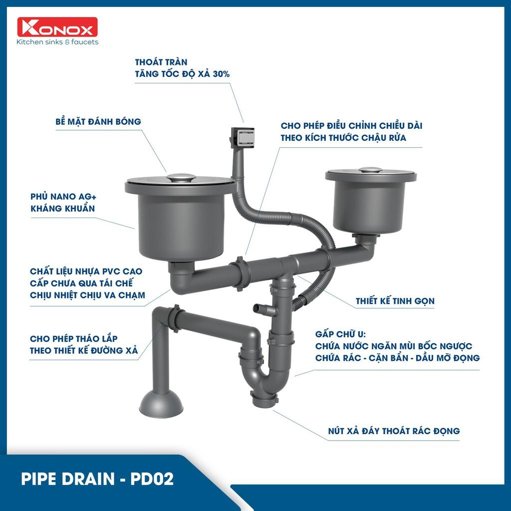 Ống thoát nước đôi KONOX - Pipe Drain PD02 - 1.5inch