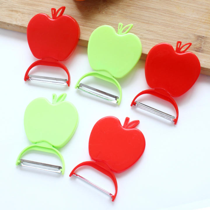 Dao bào hình trái táo nhỏ gọn tiện dụng có thể gập lại, dụng cụ cắt, gọt bào vỏ củ quả mini tiện lợi