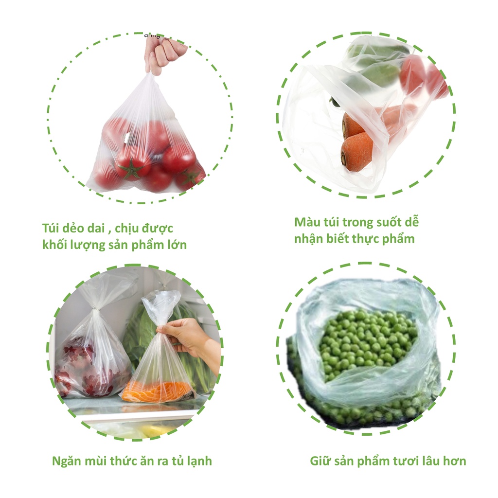 Set 3 Túi Đựng Thực Phẩm Phân Hủy Sinh Học