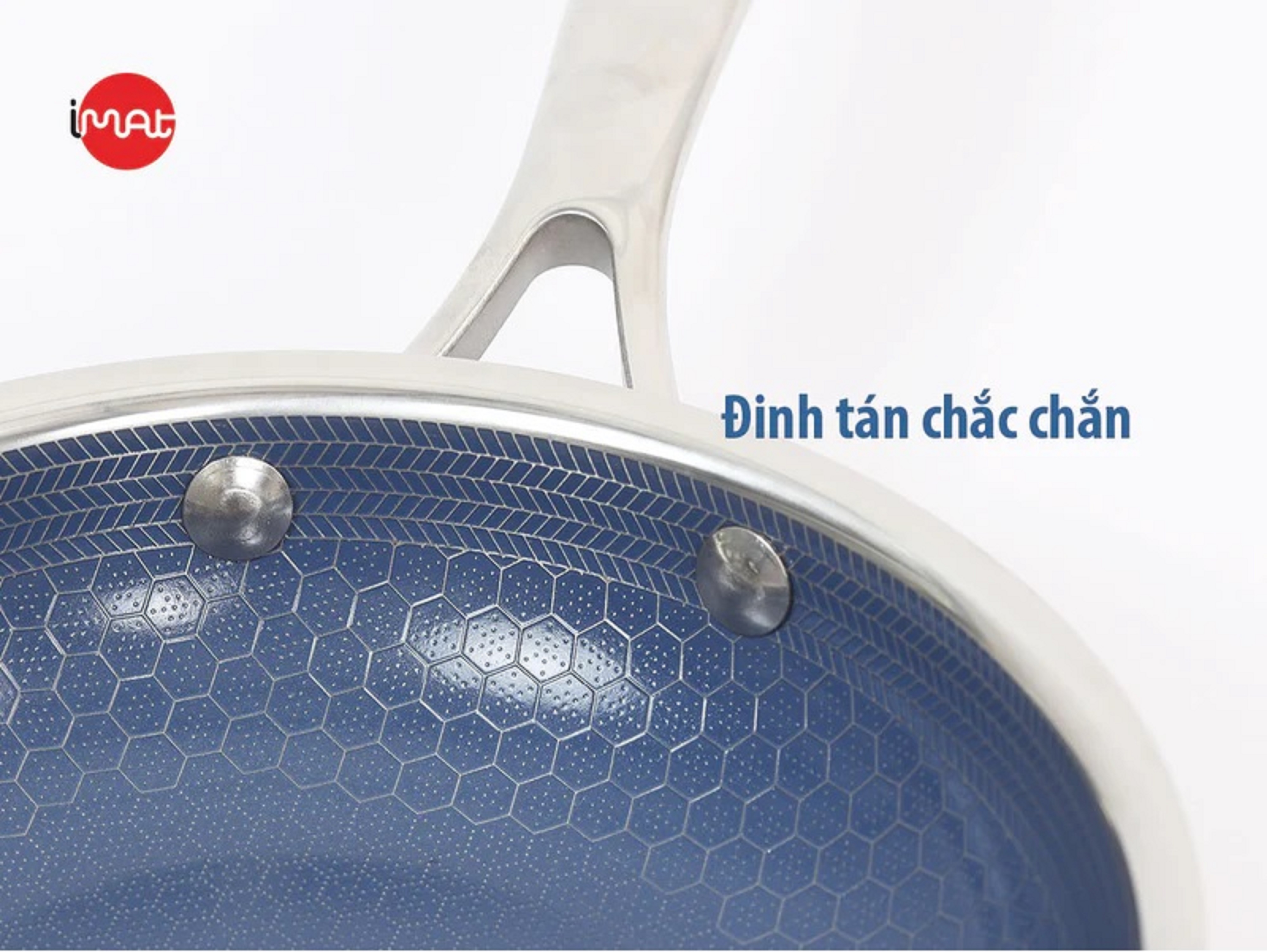 Chảo chiên iMat Hybrid lòng xanh