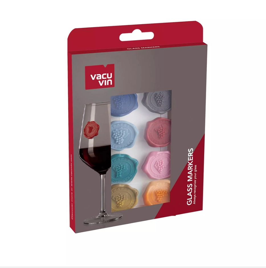 Vacu Vin - Bộ ký hiệu ly rượu - 8 cái