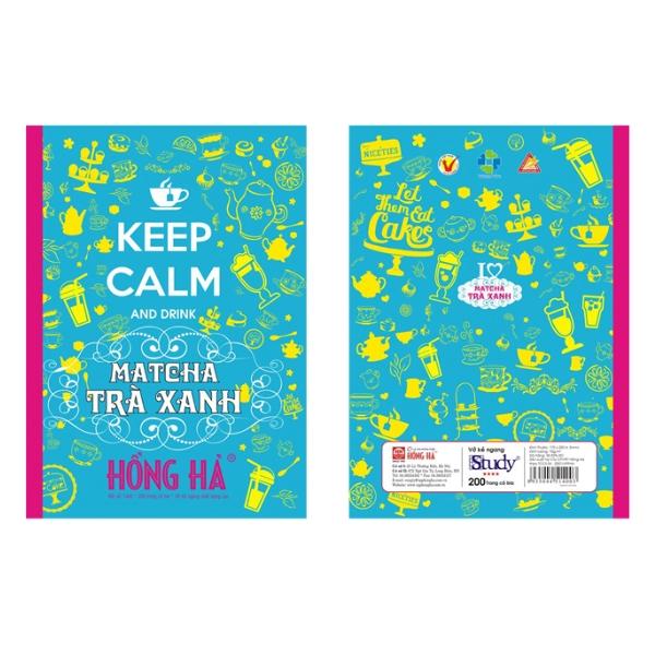 Vở Keep Calm & Matcha Trà Xanh - Kẻ Ngang 200 Trang - Hồng Hà 1400 (Mẫu Màu Giao Ngẫu Nhiên)