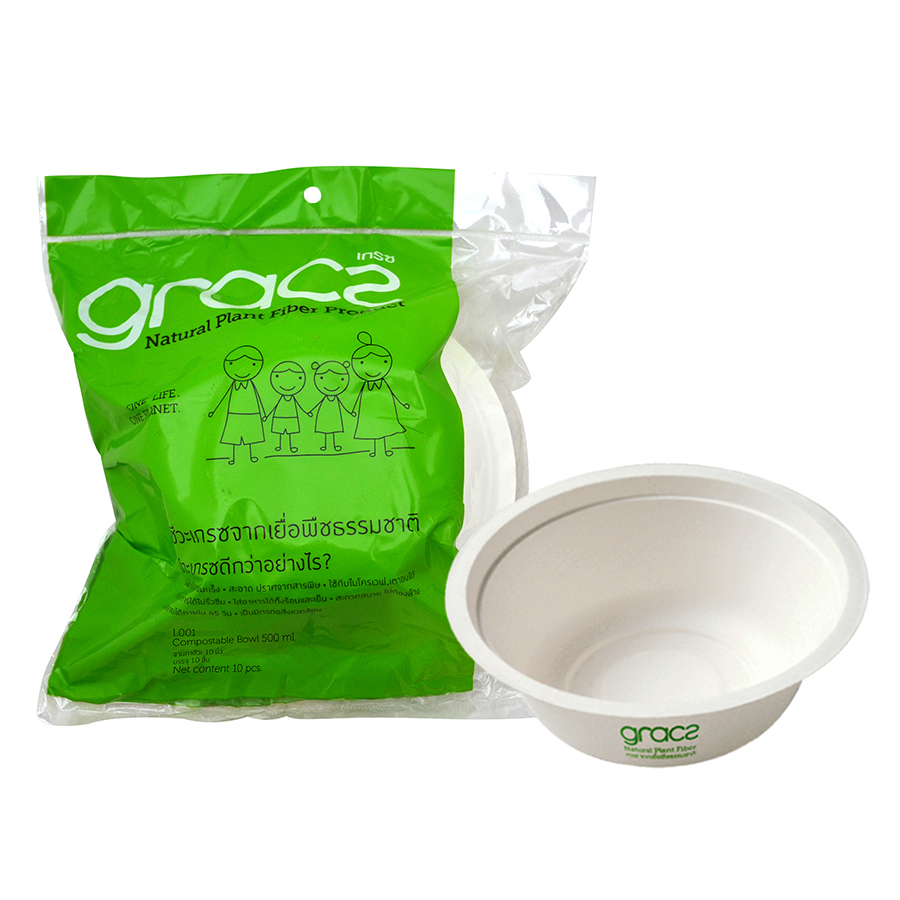 Combo Party 03 (1 gói Ly 260ml; 1 gói Dĩa 10 in; 1 gói Tô 500ml) - Bao Bì Gracz Từ Bã Mía