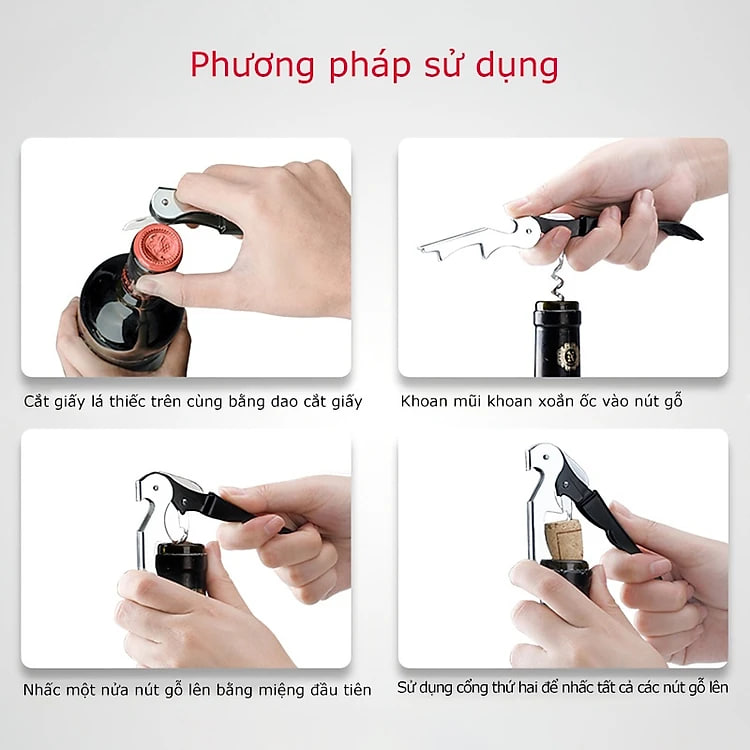 Dụng cụ khui mở nắp chai, mở rượu vang, khui hộp nhanh chóng và tiện lợi inox bền đẹp rất được ưa chuộng tại Nhật Bản - Pink parot