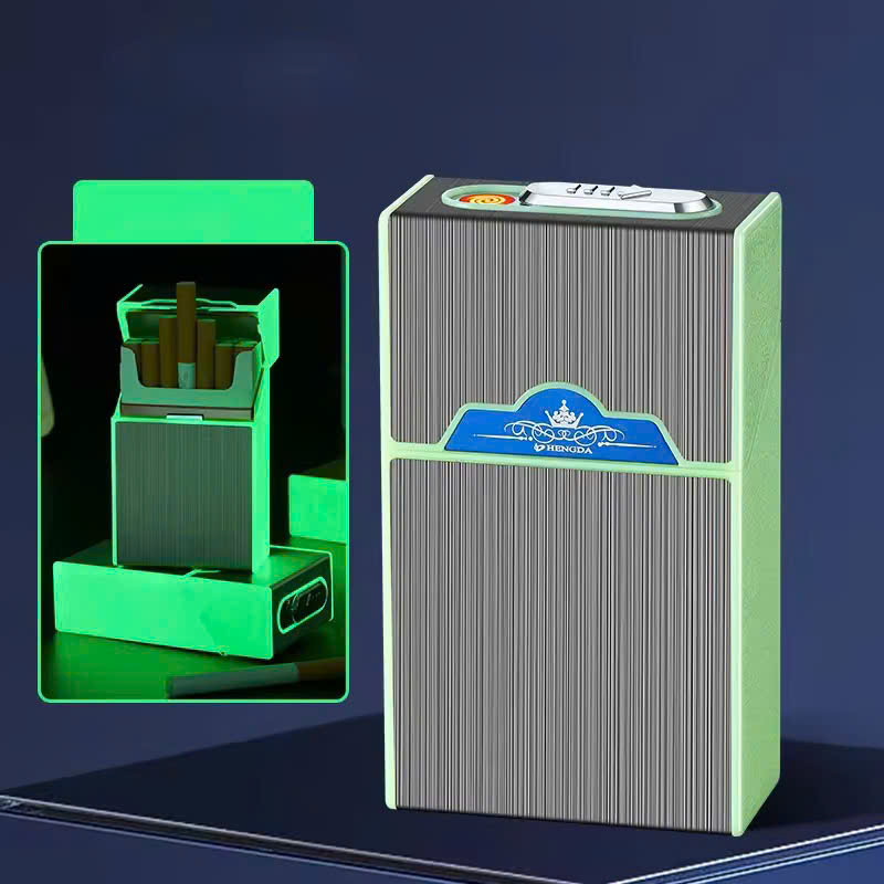 Hộp Đựng Nguyên Bao Kèm Bật Lửa Sạc Điện Hồng Ngoại – Sang Trọng, Độc Đáo, Tiện Lợi