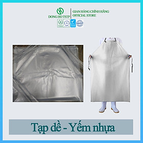 Combo 10 cái tạp dề nhựa chống nước - Tạp dề nhà bếp màu trắng trong