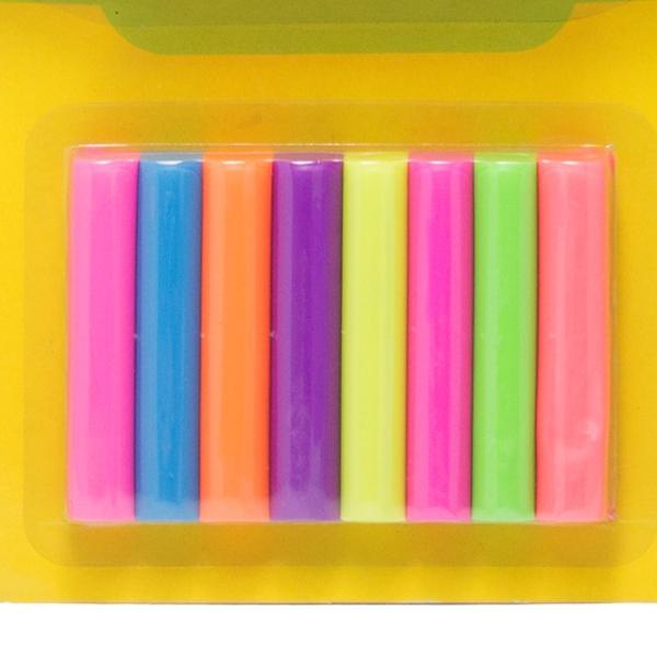 Sáp Nặn Học Tập 8 Màu Neon SMARTKIDS (4 Khuôn + 1 Cây Lăn) SK-BL8M5N