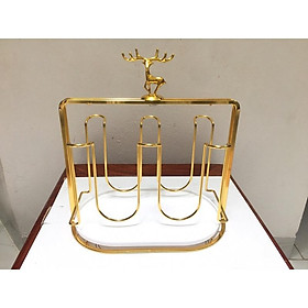 Bộ bình 6 cốc thủy tinh ánh vàng chịu nhiệt cao cấp