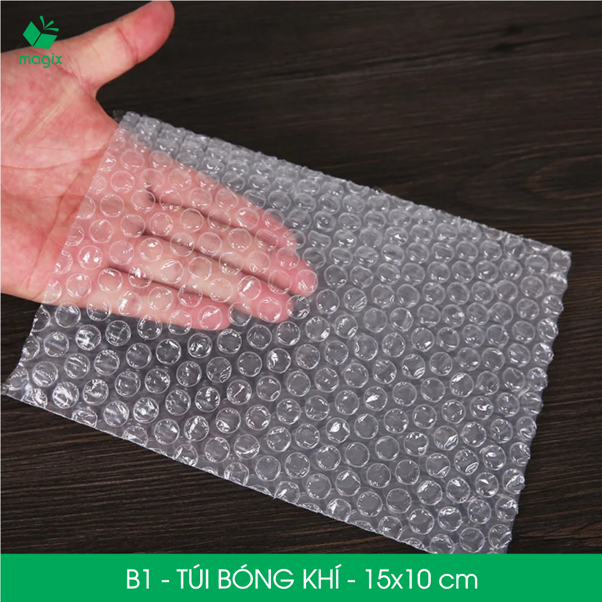 B1 - 15x10 cm - 50 Túi bóng khí chống sốc đóng hàng - Túi gói hàng, bọc chống sốc, xốp chống sốc