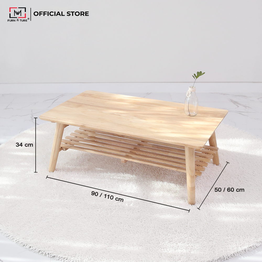 BÀN TRÀ / SOFA CHÂN GẬP TIỆN LỢI 90 - TABLE A 90 NATURAL