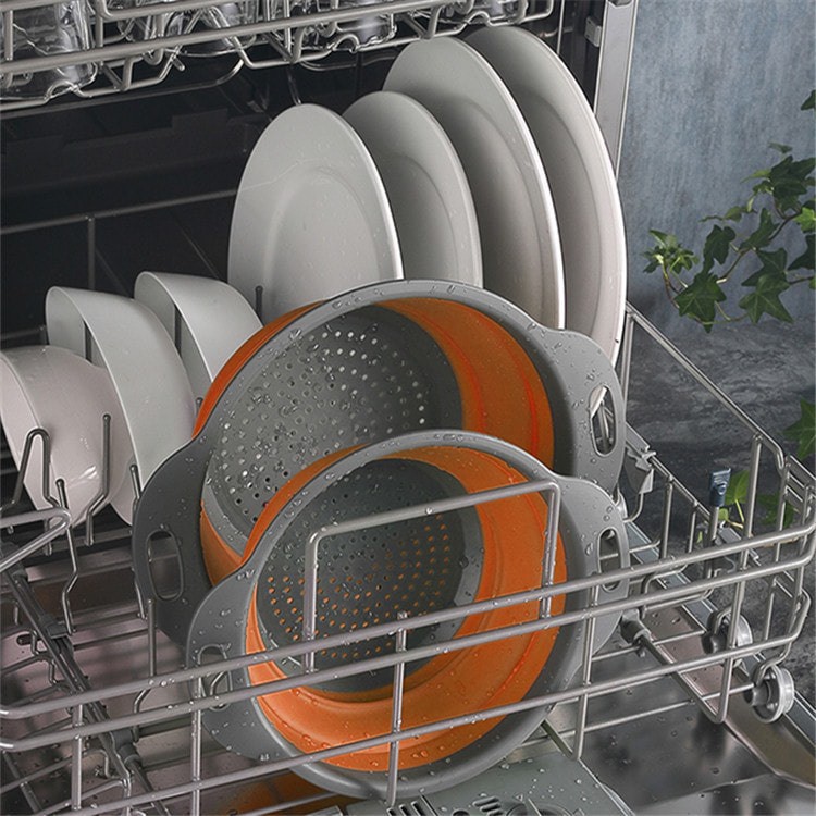 Combo 2 rổ đựng có thể gấp gọn (rổ lớn 29*24*9,3cm, rổ nhỏ 24,5*20*8,5cm) - màu giao ngẫu nhiên