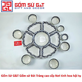 Bộ đồ ăn mặt trời vẽ băng đào tràm Gốm Sứ G&T