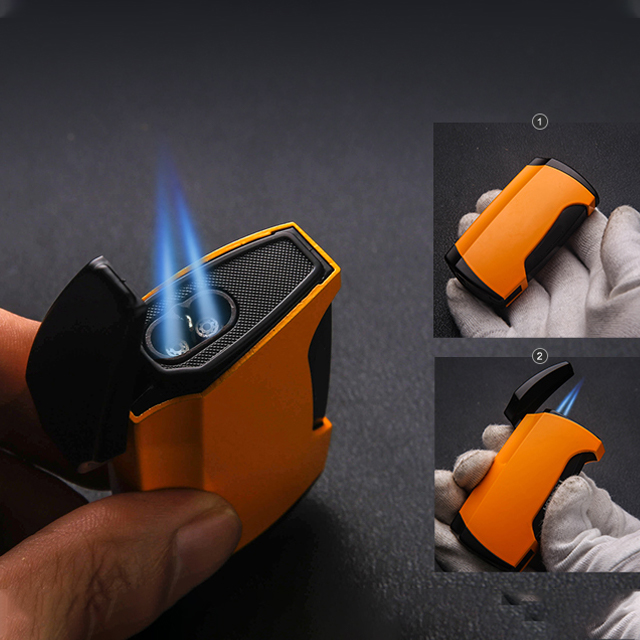 Vỏ Hột Quẹt Bật Lửa Khò 2 Tia H133 Thiết Kế Độc Lạ Lửa Khò Mạnh Mẽ - Dùng Gas Cao Cấp