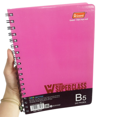 Sổ Lò Xo Grand B5 Bìa Giấy 240 Trang -8593 (Giao Màu Ngẫu Nhiên)