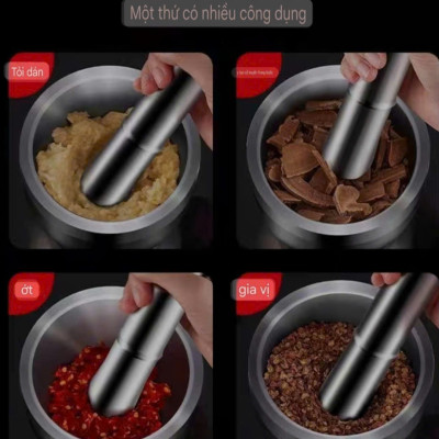 ( HÀNG XỊN )  BỘ CHÀY CỐI GIÃ ĐA NĂNG INOX 304 NGUYÊN KHỐI – CÔNG NGHỆ CNC CAO CẤP SIÊU BỀN 