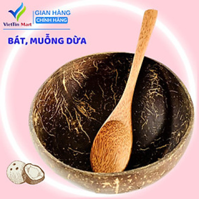 Bát Gáo Dừa Và Thìa Gỗ Tự Nhiên VIETTIN MART