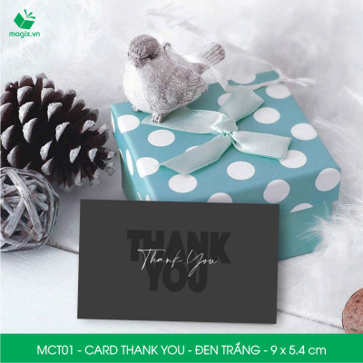 MCT01 - 9x5.4 cm - 500 Card Thank you, Thiệp cảm ơn khách hàng, card cám ơn cứng cáp sang trọng