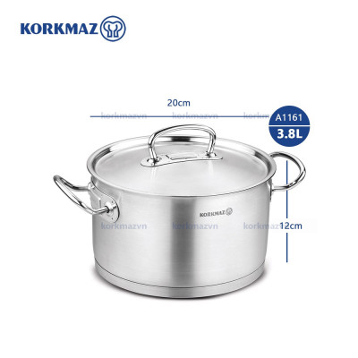 Nồi inox 18/10 Korkmaz Proline 3.8 lít - 20x12 cm
