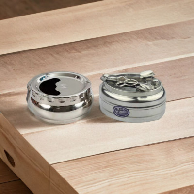 Gạt tàn nắp xoay - gạt tàn nắp bấm inox ( 2 kiểu khách tự lựa chọn sở thích cho mình )