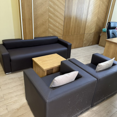 Sofa tiếp khách Văn Phòng Giám Đốc Tundo Băng 2m và 2 ghế đơn, màu theo yêu cầu