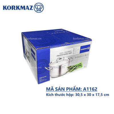 Nồi inox 18/10 Korkmaz Proline 6.2 lít - 24x14 cm