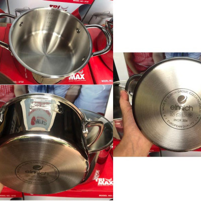 NỒI INOX CAO CẤP 3 LỚP ĐÁY LIỀN TRI-MAX 2353731, 2353732, 2353733, 2353734, 2353735, 2353736