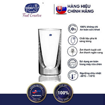 Bộ 6 ly rượu mạnh thủy tinh pha lê Tiệp 060 ml