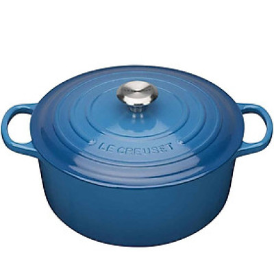 Nồi gang Le Creuset Bräter rund Evo 24cm Blue Marseille màu xanh dương đậm Hàng Chính Hãng