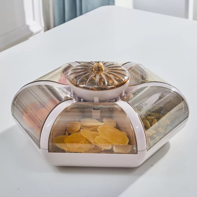 Khay Đựng Mứt Bông Hoa 6 Cánh Bung Sang Trọng