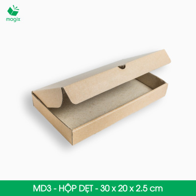 MD3 - 30x20x2.5cm - 100 Thùng hộp carton trơn đóng hàng