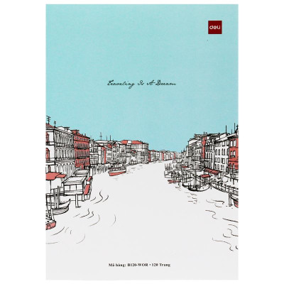 Tập Học Sinh - Kẻ Ngang Có Chấm - 120 Trang 70gsm - Deli CNB120-WOR (Mẫu Bìa Giao Ngẫu Nhiên)