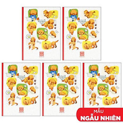 Combo 5 Vở Kẻ Ngang 120 Trang 58gsm Pupil Funny Pet - Hồng Hà 1100 (Mẫu Màu Giao Ngẫu Nhiên)