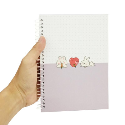 Sổ Lò Xo Teen Không Kẻ Có Chấm 80gsm - Cute Small - The Sun 04 - Màu Tím