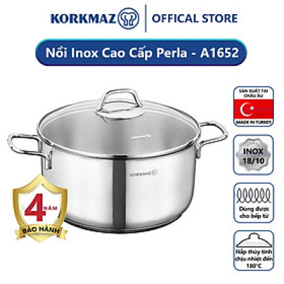 Nồi inox 18/10 Korkmaz Perla 1 lít - 14x7 cm