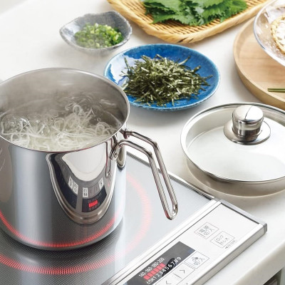 [CHÍNH HÃNG] Nồi đa năng inox dùng cho bếp từ Hirosho Nirwarka 16cm - Hàng nội địa Nhật Bản