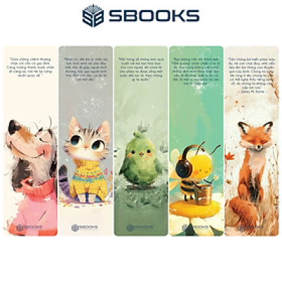 5 Cái Bookmark Kẹp Sách, Dấu Trang Hoạ Tiết Động Vật - SBOOKS